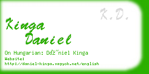 kinga daniel business card